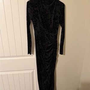 Lulus Black Velvet Dress